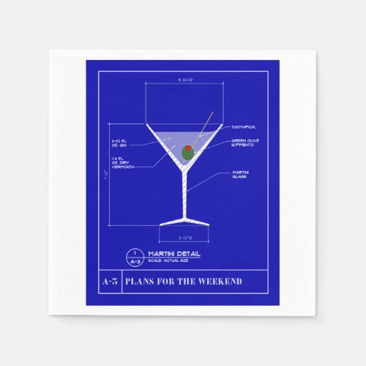 マルティーニカクテルナプキンス スタンダードカクテルナプキン (正面)