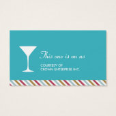 マルティーニカクテルブルーホリデーパーティードリンクチケット (裏面)