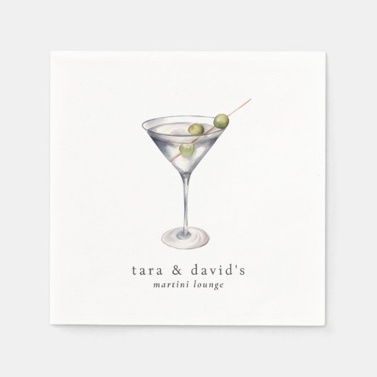 マルティーニカクテルラウンジお名前 スタンダードカクテルナプキン (正面)