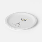 マルティーニカクテルラウンジお名前 ペーパープレート (アングル)