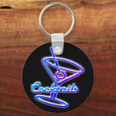 マルティーニカクテルレトロネオン徴候ヴィンテージバー キーホルダー (正面)