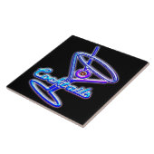 マルティーニカクテルレトロネオン徴候ヴィンテージバー タイル (側面)