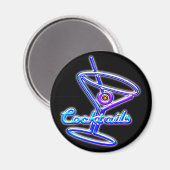 マルティーニカクテルレトロネオン徴候ヴィンテージバー マグネット (正面/裏面)