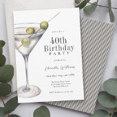 マルティーニカクテル40th誕生日パーティー 招待状