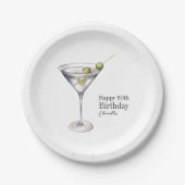 マルティーニカクテル60th誕生日パーティー ペーパープレート (正面)
