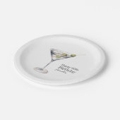 マルティーニカクテル60th誕生日パーティー ペーパープレート (アングル)