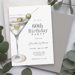 マルティーニカクテル60th誕生日パーティー 招待状