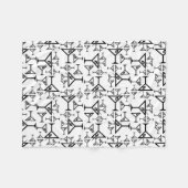 マルティーニカスタム背景色 フリースブランケット (正面(横))