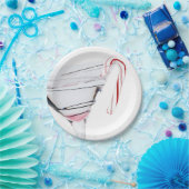 マルティーニガラスのキャンディーケーン ペーパープレート (パーティー)