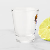 マルティーニガラスのピンクの女の子 ショットグラス (左)