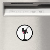 マルティーニガラスの女の子シルエットシンプルマグネット マグネット (インサイチュ (食洗機))