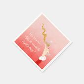 マルティーニガラススパイリングクリスマスグリッターパーティー スタンダードカクテルナプキン (角)