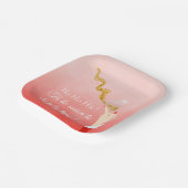 マルティーニガラススパイリングクリスマスグリッターパーティー ペーパープレート (傾斜あり)