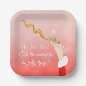 マルティーニガラススパイリングクリスマスグリッターパーティー ペーパープレート (正面)