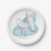 マルティーニガラス及びシェーカー ペーパープレート (正面)