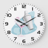 マルティーニガラス及びシェーカー ラージ壁時計 (正面)