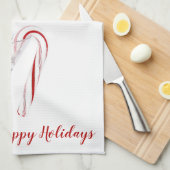 マルティーニグラスにキャンディーケーン キッチンタオル (四つ折り)