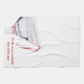 マルティーニグラスにキャンディーケーン キッチンタオル (横)