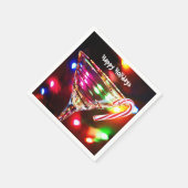 マルティーニグラスにキャンディーケーン スタンダードカクテルナプキン (角)