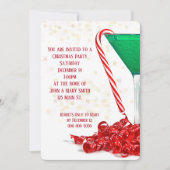 マルティーニグラスにキャンディーケーン 招待状 (正面)