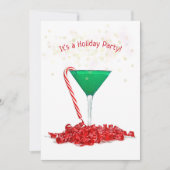 マルティーニグラスにキャンディーケーン 招待状 (正面)