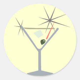マルティーニグラスステッカー ラウンドシール