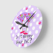 マルティーニグラスハッピーアワーウォールクロック ラウンド壁時計 (傾斜)