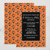 マルティーニコウモリのハロウィンパーティー 招待状 (正面/裏面)