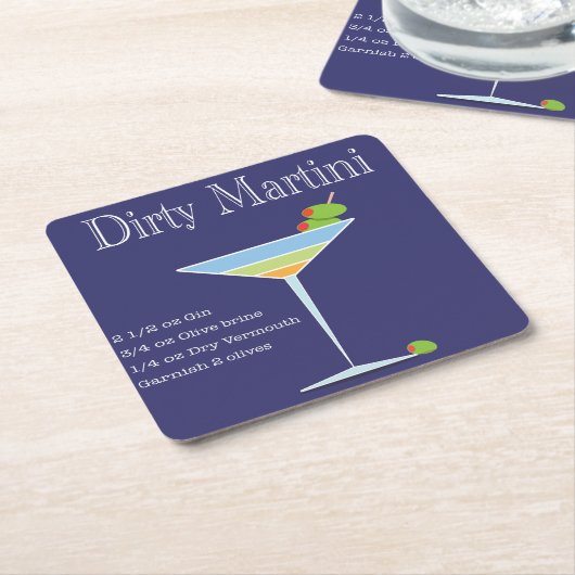 マルティーニコースターズ スクエアペーパーコースター (アングル)