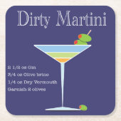 マルティーニコースターズ スクエアペーパーコースター (正面)