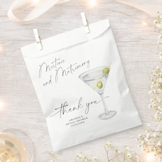 マルティーニサンキューブライダルシャワー フェイバーバッグ (クリップ留めされた状態)