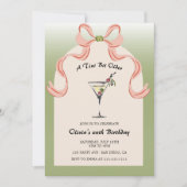 マルティーニティニビットオールドカクテルアダルト誕生日 招待状 (正面)