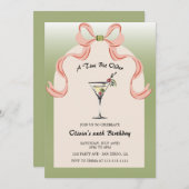 マルティーニティニビットオールドカクテルアダルト誕生日 招待状 (正面/裏面)