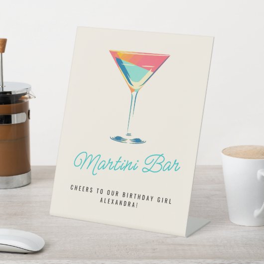 マルティーニバーレトロカクテルバースデーパーティー 台座サイン (インサイチュ)