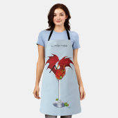 マルティーニファンタジーレッドドラゴン エプロン (着用した状態)