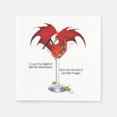 マルティーニファンタジーレッドドラゴン スタンダードカクテルナプキン (正面)