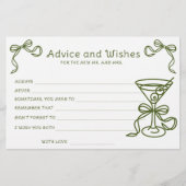 マルティーニブライダルシャワーアドバイスとウィッシュ 便箋 (正面)