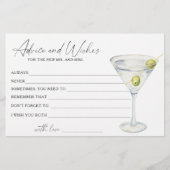 マルティーニブライダルシャワーアドバイスとウィッシュ 便箋 (正面)