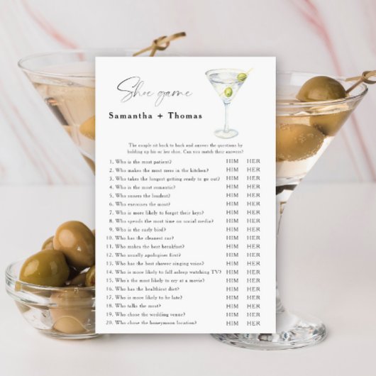 マルティーニブライダルシャワーシューゲーム