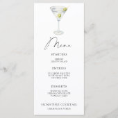 マルティーニブライダルシャワーメニュー メニュー (正面)
