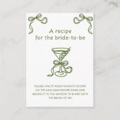 マルティーニブライダルシャワーレシピ エンクロージャーカード (正面)