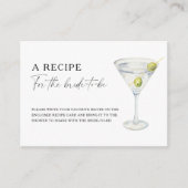 マルティーニブライダルシャワーレシピ エンクロージャーカード (正面)