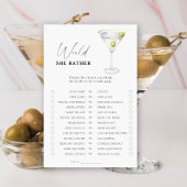 マルティーニブライダルシャワー彼女はむしろゲームをする