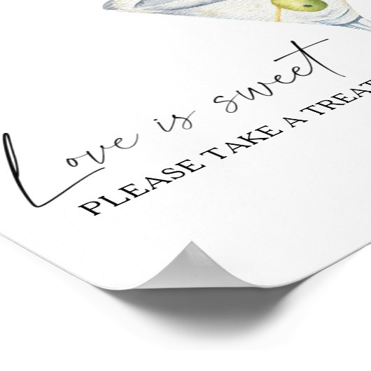 マルティーニブライダルシャワー愛は甘いごちそうを取る ポスター (角)