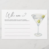 マルティーニブライダルシャワー私のゲーム 便箋 (正面)