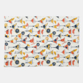 マルティーニプリントスタイリッシュ – カクテルバーデコール キッチンタオル (横)