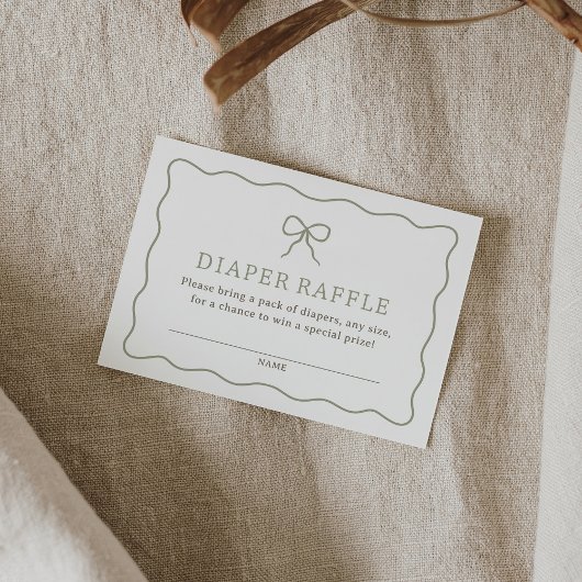 マルティーニベビーシャワーおむつラッフルチケット エンクロージャーカード