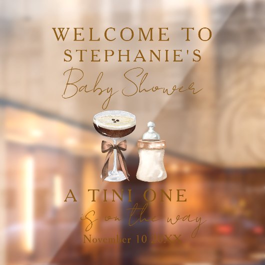 マルティーニベビーシャワー鏡ウェルカムサインデカール ウィンドウサイン (シート2)