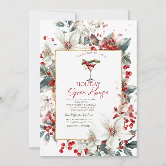 マルティーニホワイトポインセティアホリデーオープンハウス 招待状 (正面)