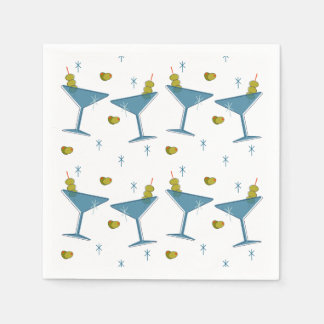 マルティーニマドネスレトロミッドセンチュリーカクテルナプキンス スタンダードカクテルナプキン